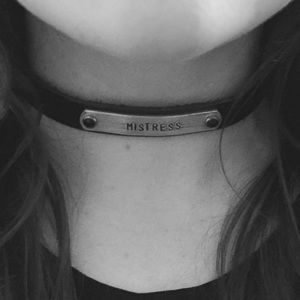 Mistress 🙇‍♂️⛓🖤 Leather choker necklace